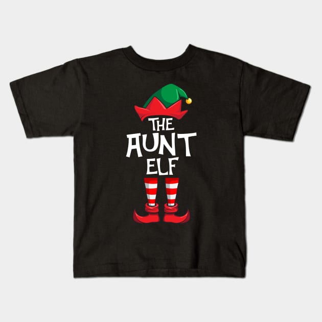 Aunt Elf Matching Family Christmas Auntie Kids T-Shirt by hazlleylyavlda